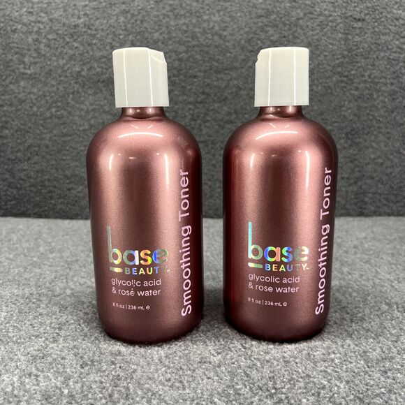 2x Base Beauty Toner Glycolic Acid & Rose Water Smoothing 8 fl oz - Picture 1 of 14